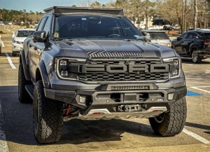 Ford Ranger Raptor Front Bumper - Rival 4x4 - Aluminum w/Winch Mount and Recovery Points - `24-`26